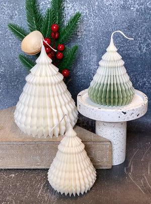 Origami Christmas Tree Candles | Holiday Decor Mimarta