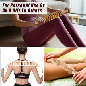 Wooden Anti-Cellulite Hand Massage Roller Set (Multiple Options) Mimarta