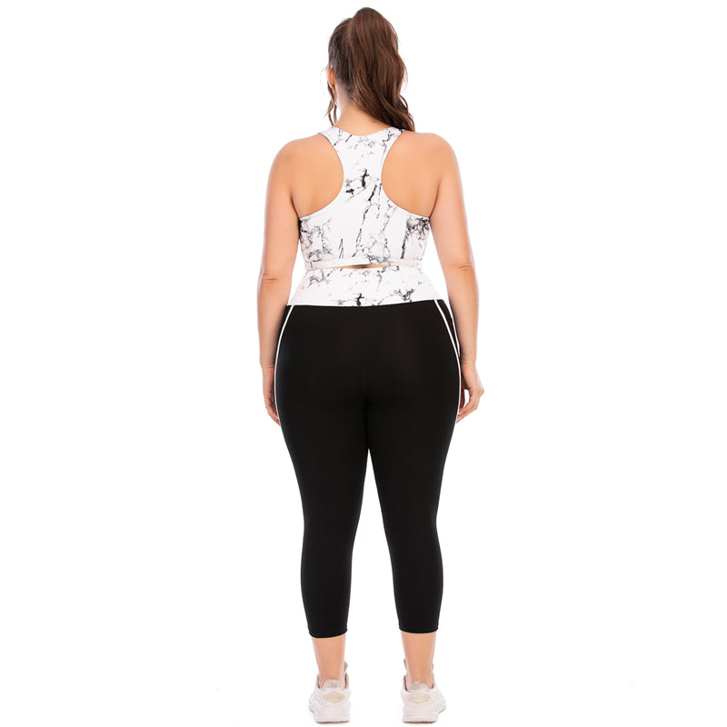 Plus Size Women's 2-Piece Gym Fitness Tracksuit Set Mimarta