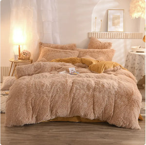 Luxury Plush Fleece Bedding Set - Queen & King Sizes, Warm Quilt Cover & Pillowcases Mimarta