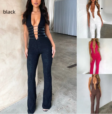 Lace Fit Jumpsuit Mimarta