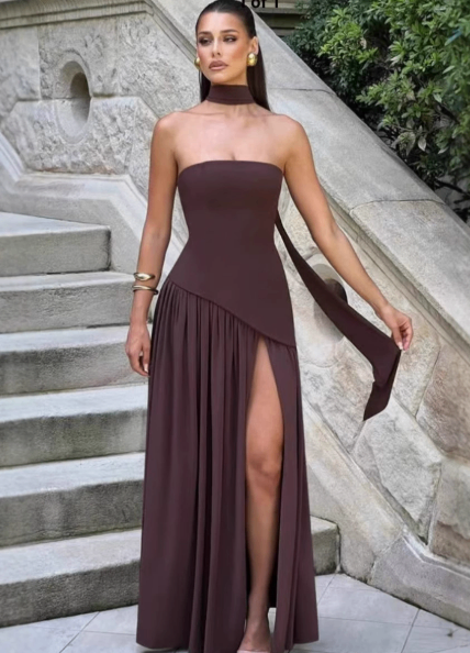 Irregular Split Sexy Resort Maxi Dress Mimarta