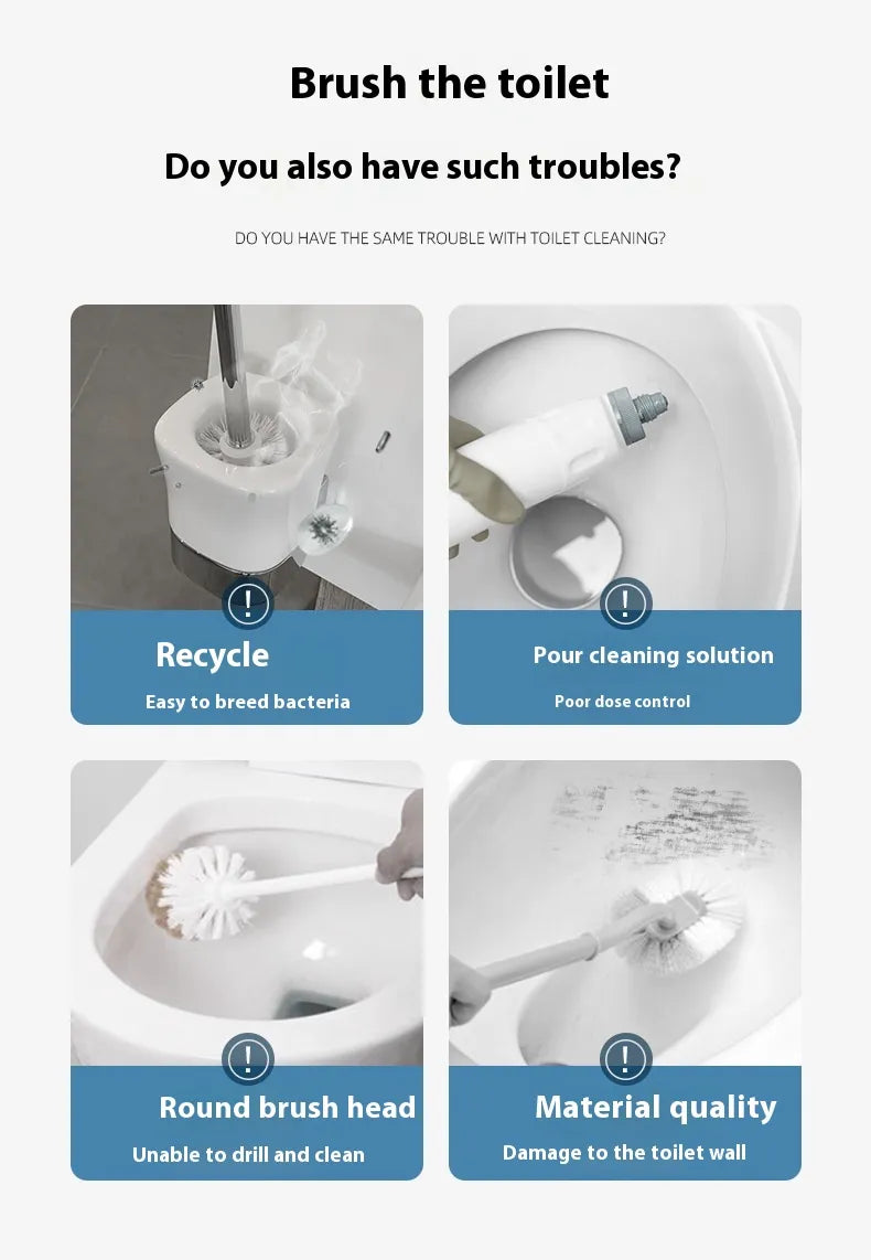 Bathroom Wall-mounted Long Handle Household Cleaning Sets Mimarta