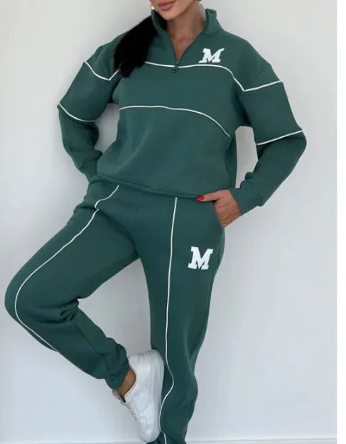Womens 2 Piece Outfits Lounge Hoodless Pullover Sweatshirt Sweatsuit Sets Sweatshirt Baggy Fashion Sweatpants With Pockets Mimarta