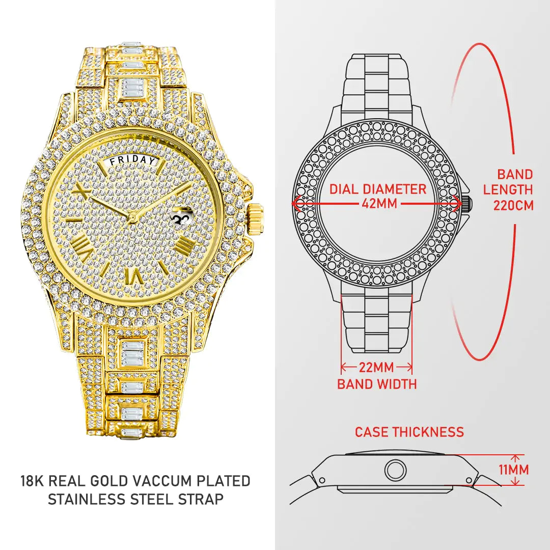 Men's Luxury Crystal Watches Rieworkes