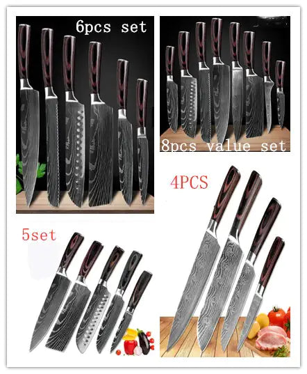 Carpenter's Special Set 6-piece Set 8-piece Set Knife Chef Knife Kitchen Knife Cooking Rieworkes