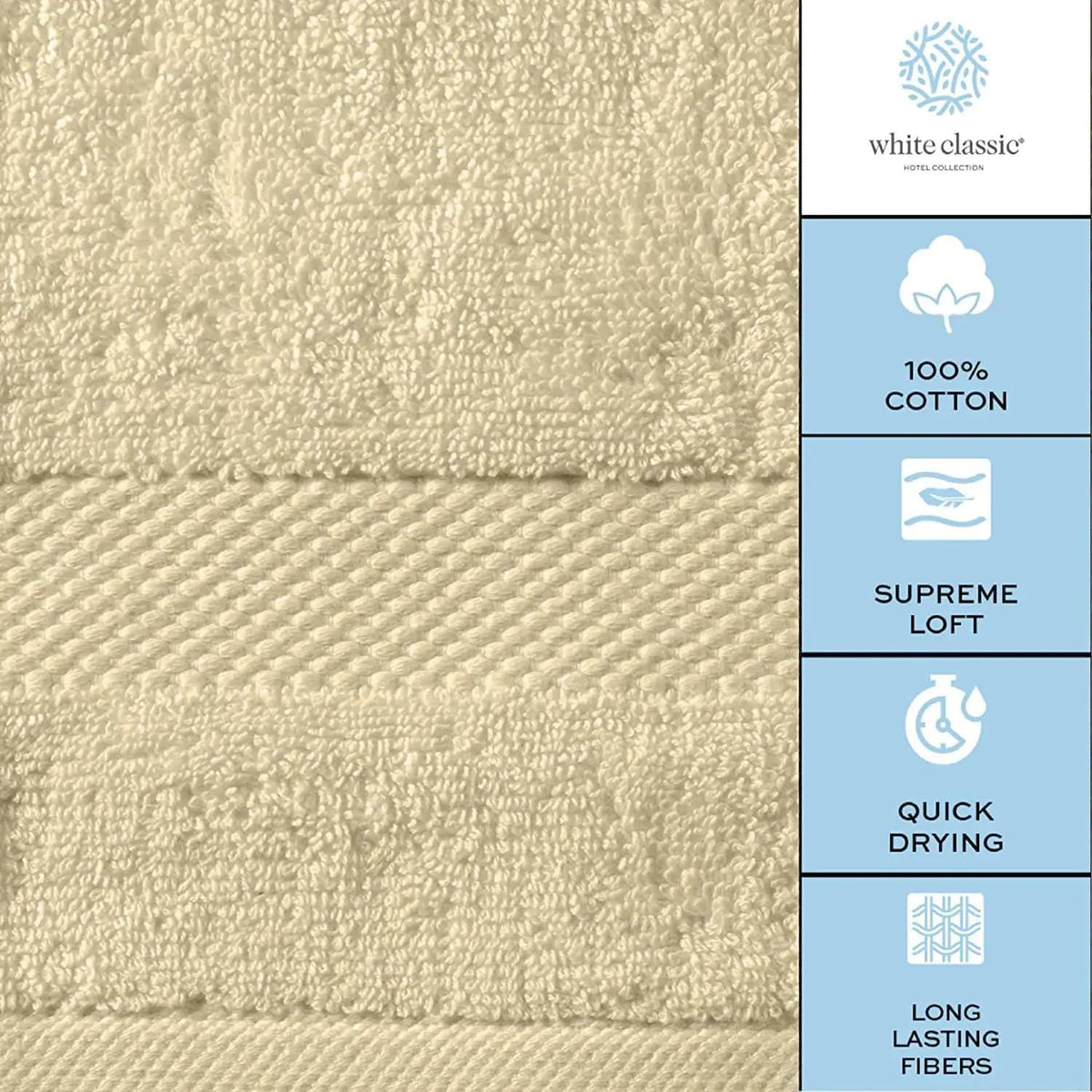Luxury Soft Beige Bath Sheet Towels 2 Pack Extra Large 35x70 inch 650 GSM Rieworkes