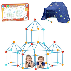 Fort Building Kit for Kids146 Pieces Fort STEM Building Toys Creative Play Tent for Boys & Girls Ages 4+ Kids Fort Building Set Create Tents Castles Tunnels Rockets & More Mimarta