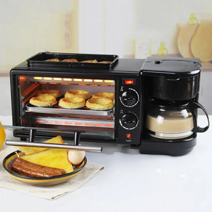 3-in-1 Breakfast Machine: Coffee Maker & Toaster Mimarta