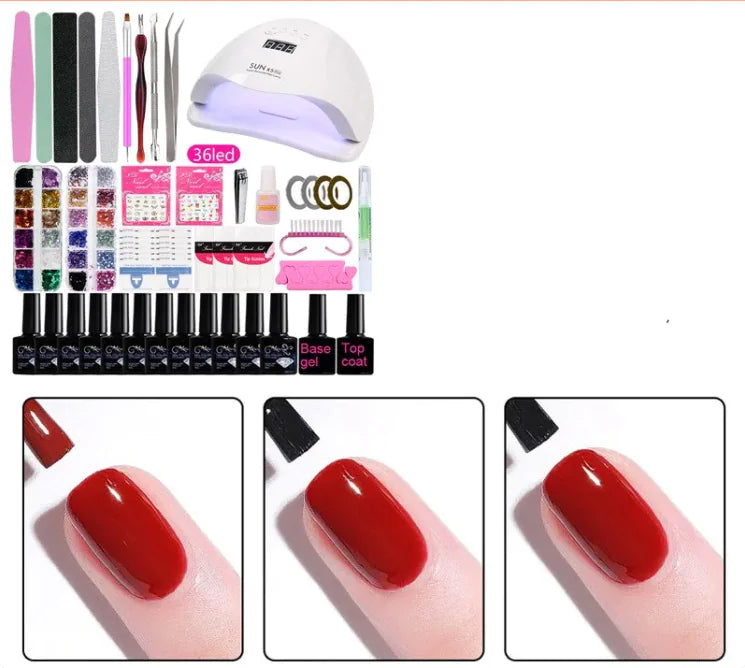 Complete Gel Nail Polish Set Rieworkes