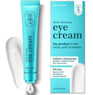 Under Eye Cream for Dark Circles and Puffiness - Caffeine Eye Cream Anti Aging Brightener With Niacinamide, Squalane, Peptide Complex, Korean Skin Care Formula - Massage Zinc Roller - Puffy Eyes 0.7 Fl Oz (Pack of 1) Rieworkes
