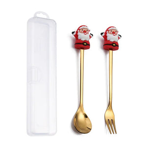 Christmas Cutlery Set: Festive Spoon and Fork Rieworkes