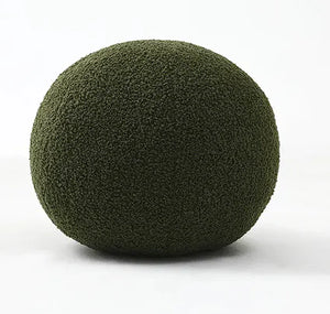 Round Velvet Soft Ball Sofa Pillow On Bay Window Bed Mimarta