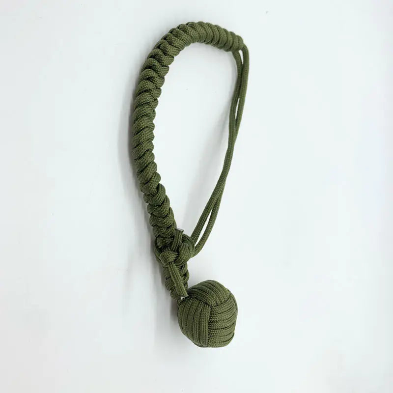 Outdoor EDC Self Defense Keychain with Monkey Fist Rope Mimarta