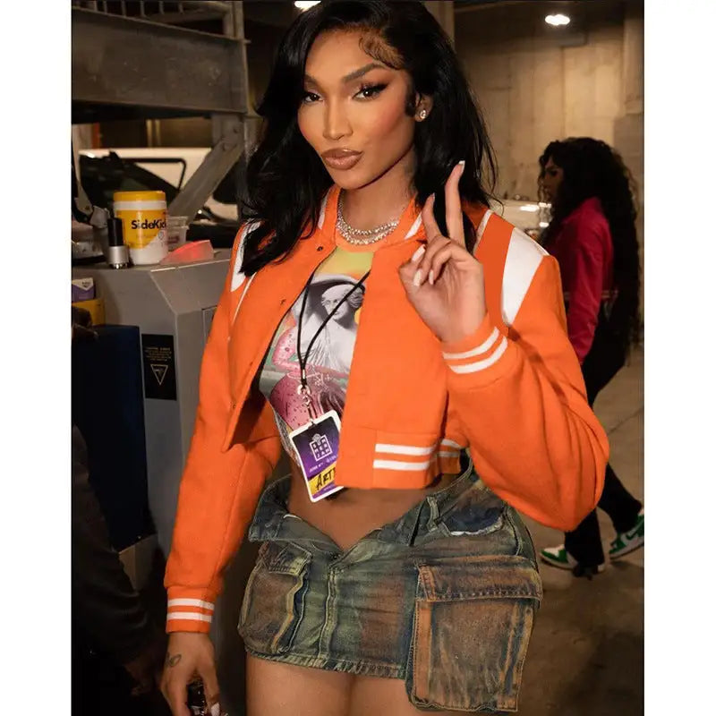 Cropped Varsity Jacket Rieworkes
