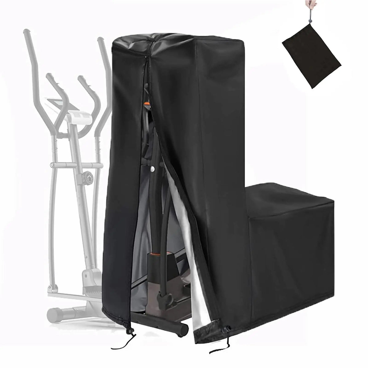 Elliptical Cover Waterproof Elliptical Exercise Machine Cover Exercise Trainer Cover for Home and Gym (Black 55L x 25W x 65H) Mimarta