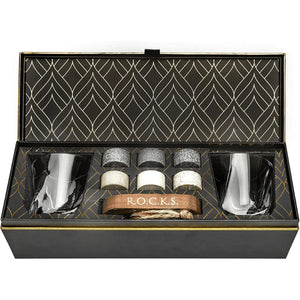 The Connoisseur's Set - Whiskey Stones & Twist Glass Edition Mimarta
