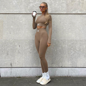 S26651 Women's Casual Color-Blocking Yoga Outfit Mimarta