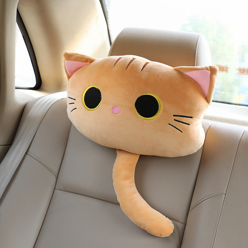 Cute Cartoon Cat Car Headrest and Neck Support Pillow Mimarta