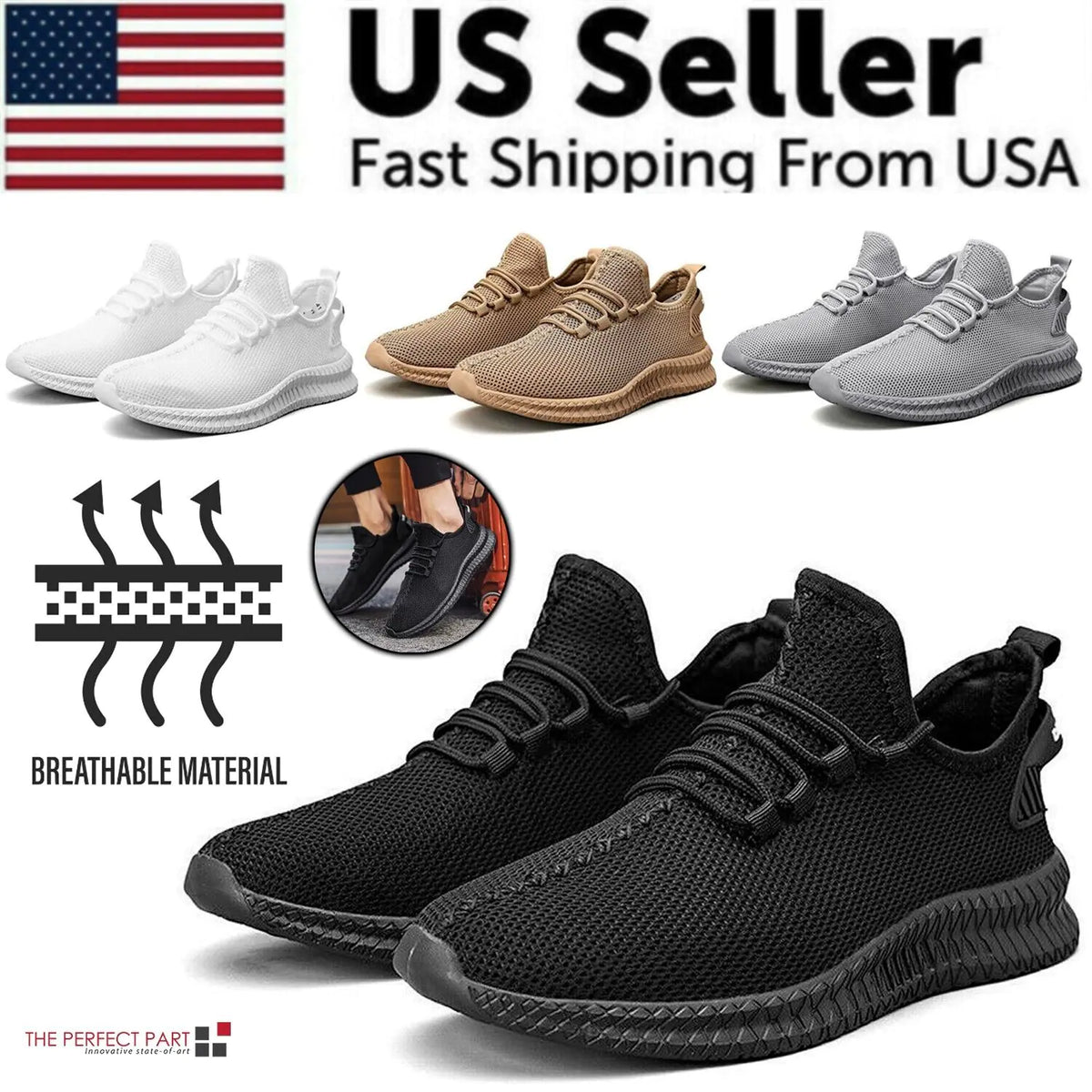 Running Shoes Sneakers Casual Men's Outdoor Athletic Jogging Sports Tennis Gym Rieworkes