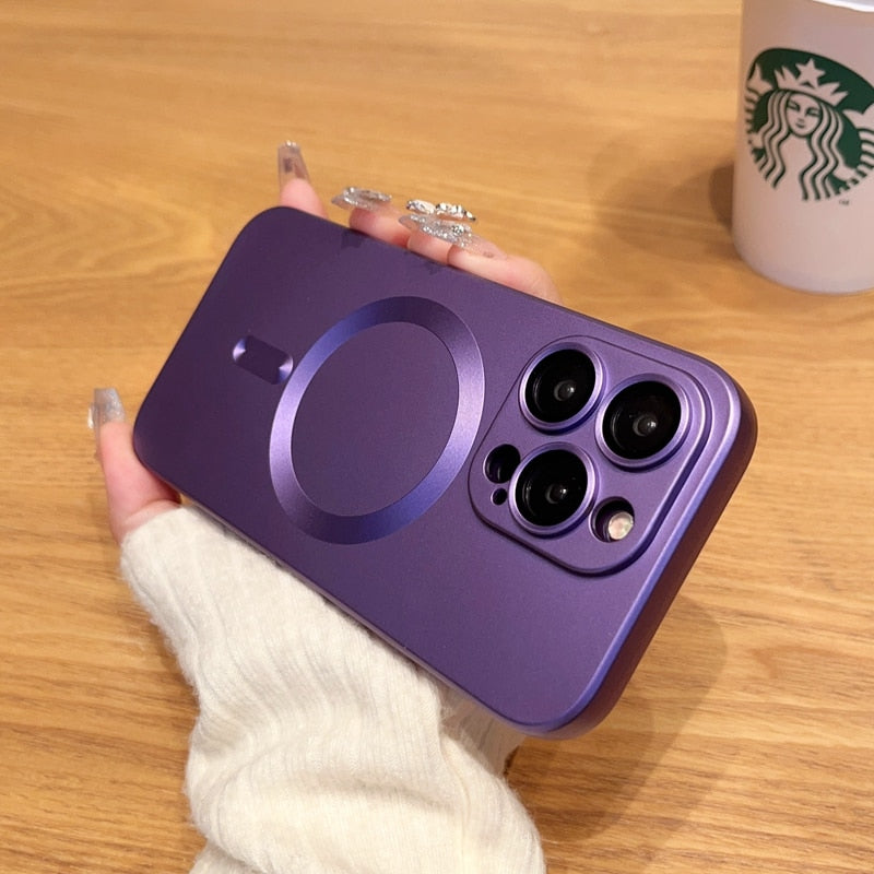 Luxury  Matte Case For Magnetic Wireless Charging Rieworkes