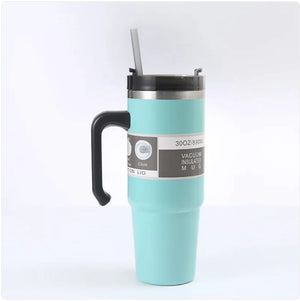 Handled Car Cup with Straw Rieworkes