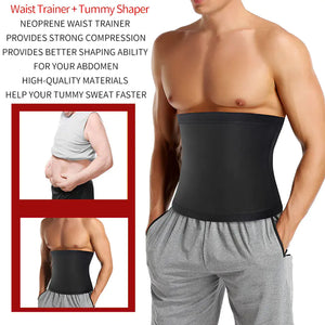 Men's Sauna Body Shaper Waist Trainer Slimming Belt Mimarta