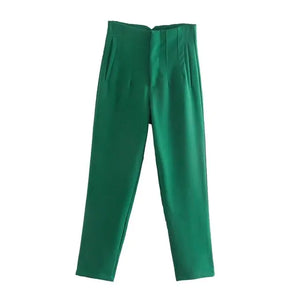 Chic Office Lady Straight Pants Rieworkes