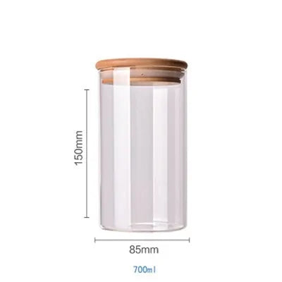 Bamboo-Covered Borosilicate Glass Food Storage Containers Rieworkes
