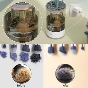 Automatic Brush Cleaner Electric Makeup Brush Cleaning Machine Fast Clean Dryer Rieworkes