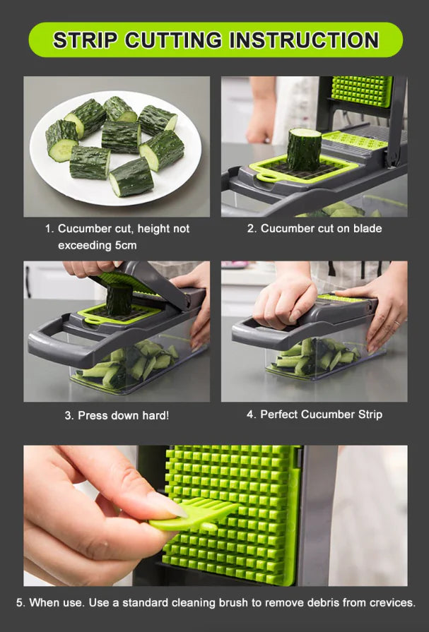 15-In-1 Vegetable Fruit Chopper Cutter Food Onion Veggie Dicer Slicer Kitchen Mimarta