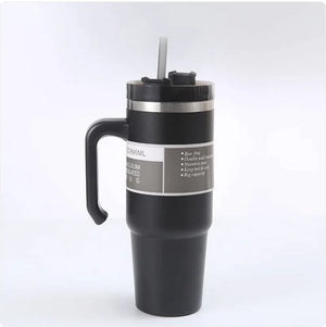 Handled Car Cup with Straw Rieworkes