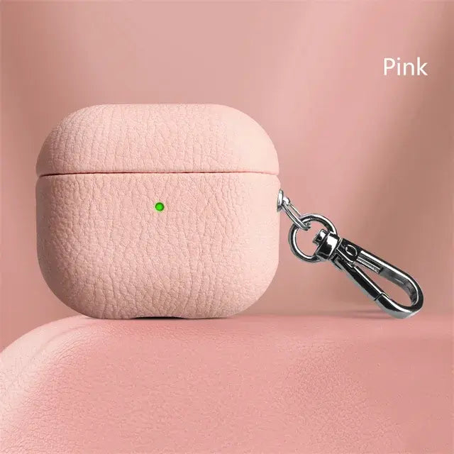 Luxury Lychee Skin Pattern Earphone Case Rieworkes