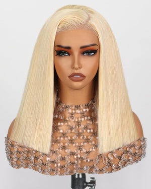 Arabella 5x6 Ready to Go Glueless Wigs Human Hair 210% Density 613 Blonde Bob Wig Human Hair 613 Lace Front Bob Wig Human Hair Pre-Cut Lace Glueless Wigs Human Hair (12inch 5x6 Glueless Bob) Mimarta