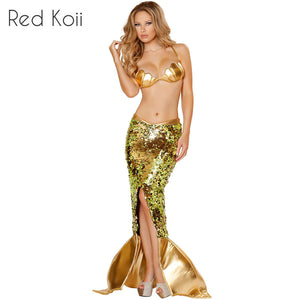 Mermaid Long Dress for Halloween Cosplay Costume Mimarta