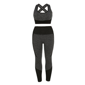 Women's Seamless Backless Yoga Fitness Set Mimarta