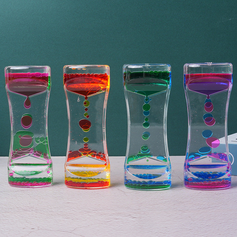 Dual Color Liquid Acrylic Hourglass Timer Decor Mimarta
