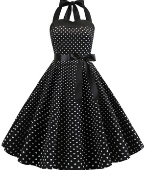 Vintage Polka Dot Strapless Maxi Dress for Women Mimarta