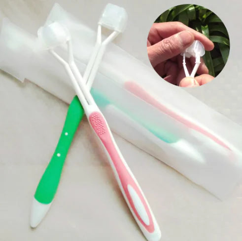Three-headed toothbrush three-sided toothbrush Rieworkes