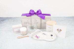 Lizush Luxury Spa Gift Basket And Self Care Gifts For Women With Wine Glass, Candle, Lavender Soap Bar, Facial Clay Mask, Eye Mask - Enjoy Every Moment - 5 Piece Set Rieworkes
