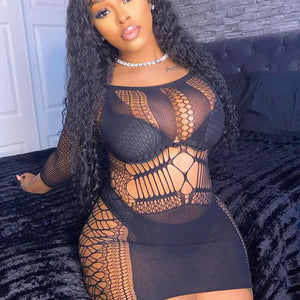 Mesh Cutout Mini Dress Rieworkes
