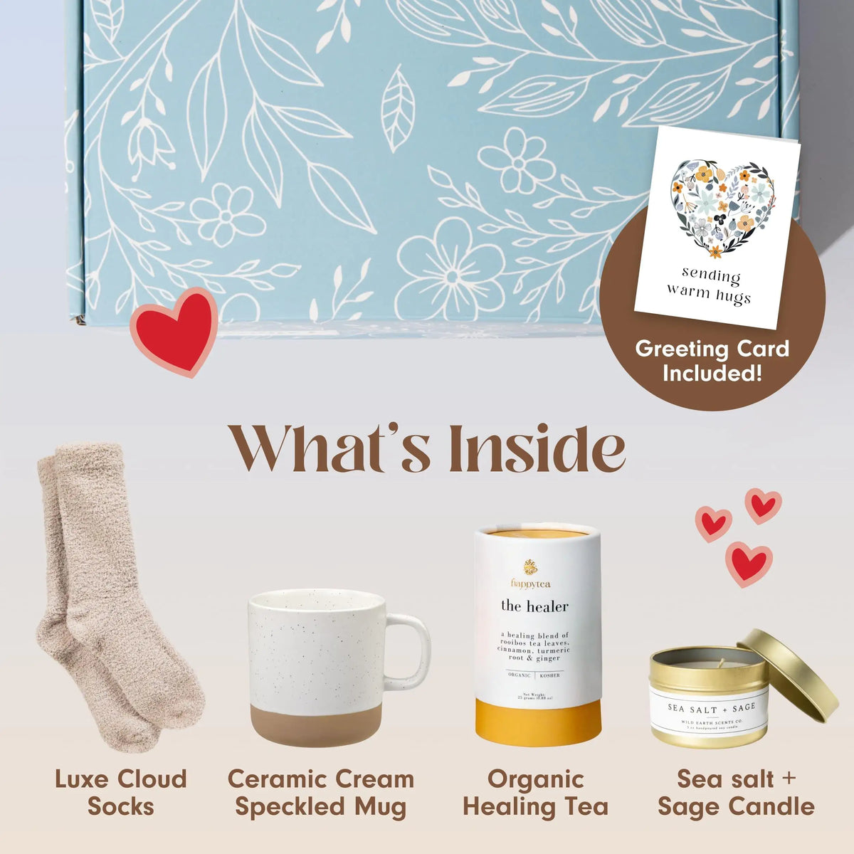 Get Well Gift Box USDA Organic Get Well Soon Self Care Package for Women Fluffy Rieworkes