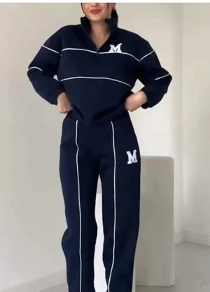 Womens 2 Piece Outfits Lounge Hoodless Pullover Sweatshirt Sweatsuit Sets Sweatshirt Baggy Fashion Sweatpants With Pockets Mimarta