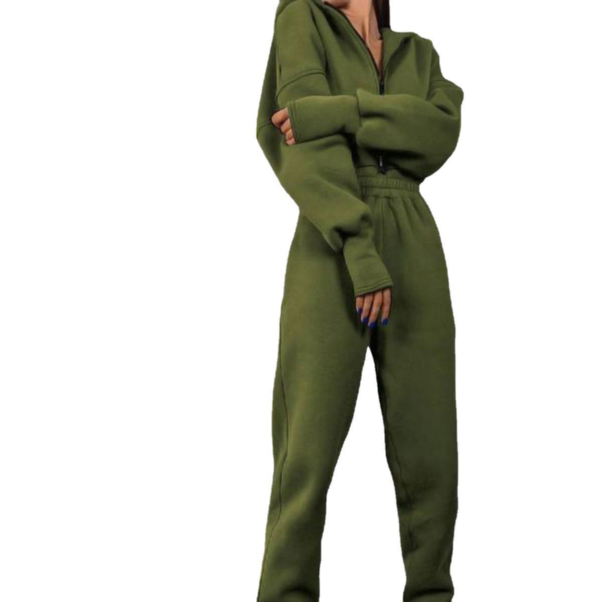 Trendy Women's Hooded Jumpsuit Outfit Set Mimarta