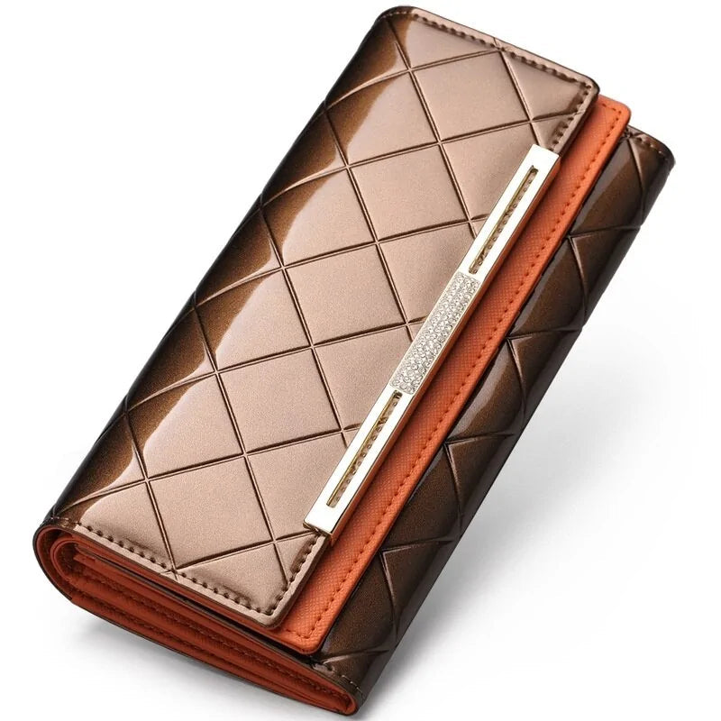 Luxury Women's Cowhide Leather Party Clutch Wallet Rieworkes