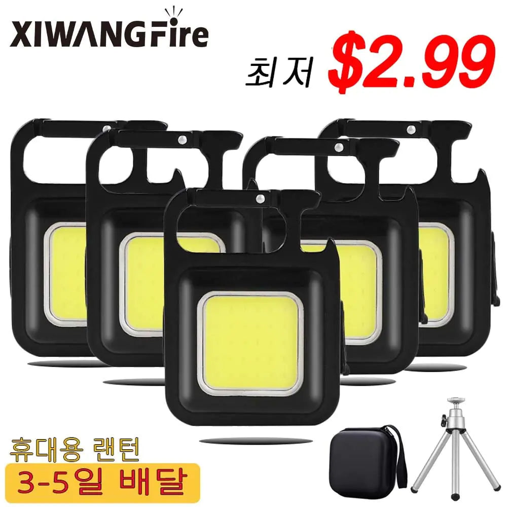 Multifuction Portable USB Rechargeable Pocket Work Light Mini LED Keychain Light Rieworkes