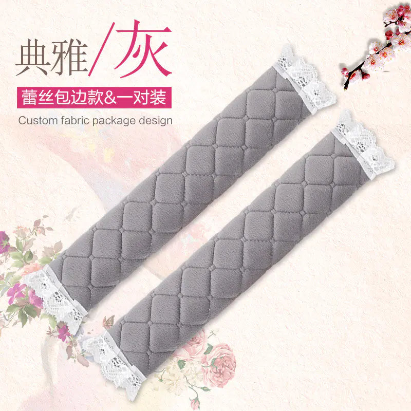 Car Seat Belt Shoulder Pads - Plush Winter Comfort Mimarta