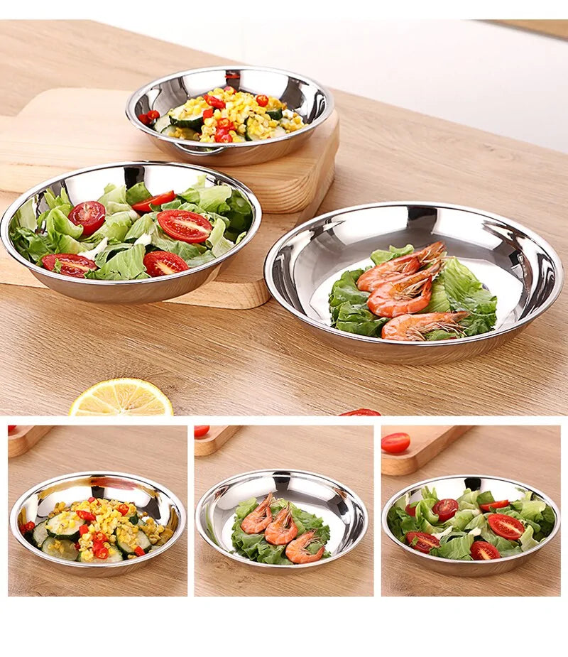 Stainless Steel Tableware Dinner Plate Rieworkes