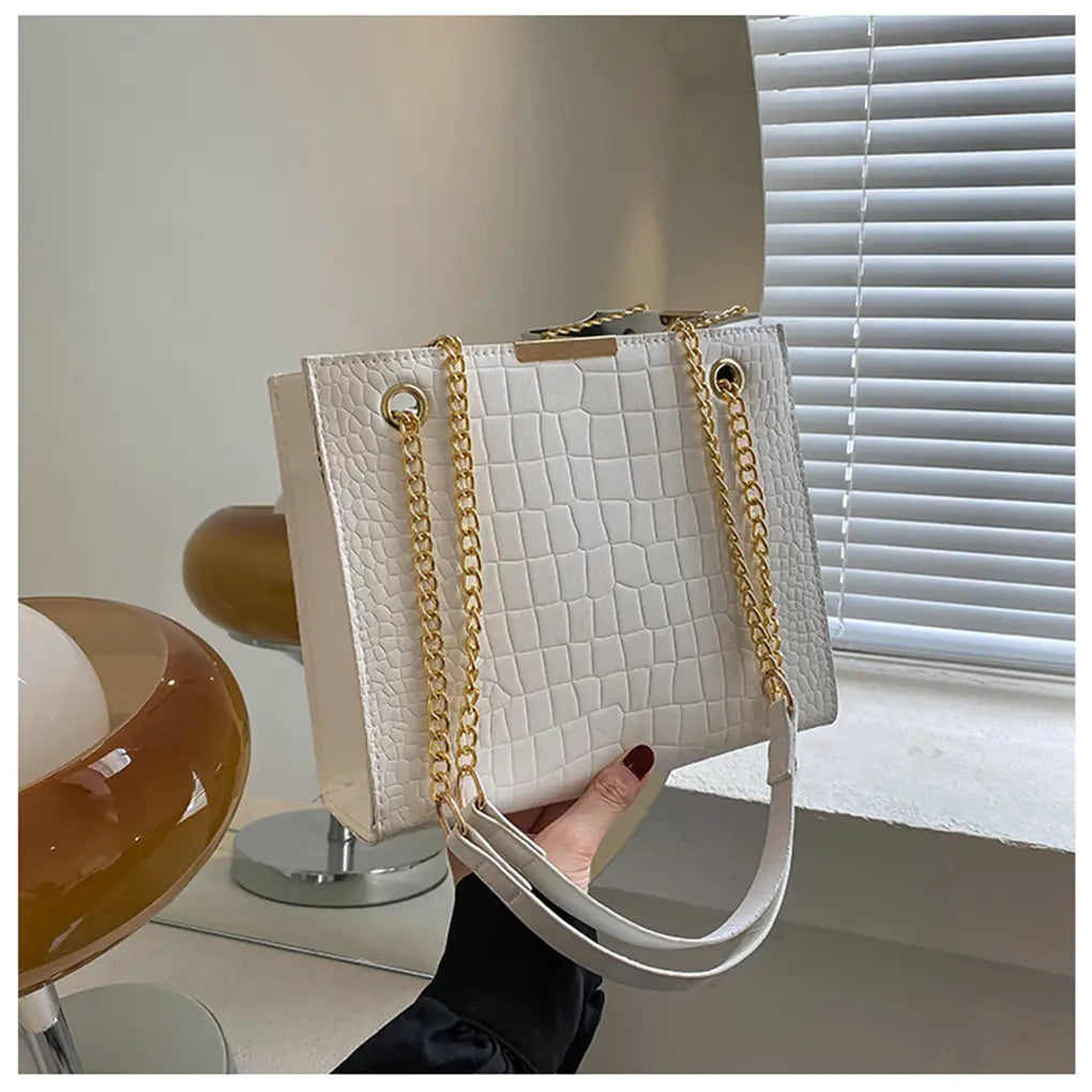 Luxury Crocodile Pattern Square Crossbody Bag Mimarta