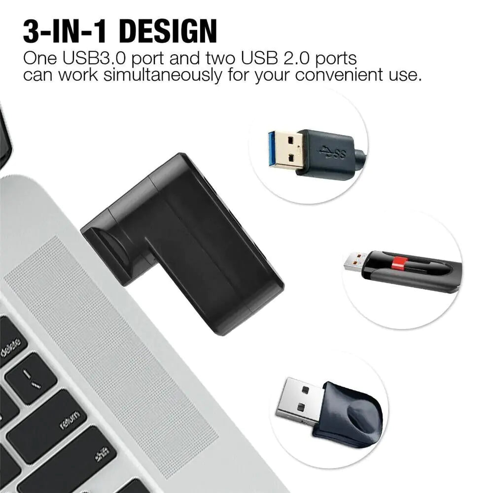 High Speed 3 Port USB 3.0 Multi HUB Splitter Expansion Desktop PC Laptop Adapter Rieworkes